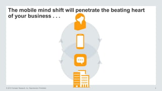 © 2014 Forrester Research, Inc. Reproduction Prohibited 4
The mobile mind shift will penetrate the beating heart
of your business . . .
 