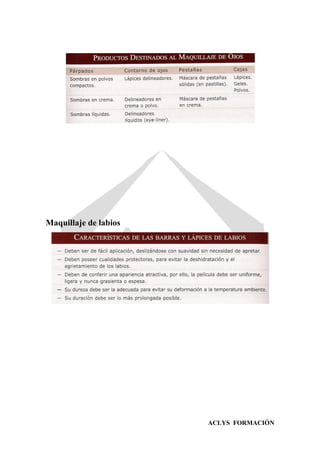 ACLYS FORMACIÓN
Maquillaje de labios
 