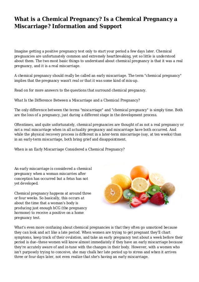What Is A Chemical Pregnancy Is A Chemical Pregnancy A Miscarriage