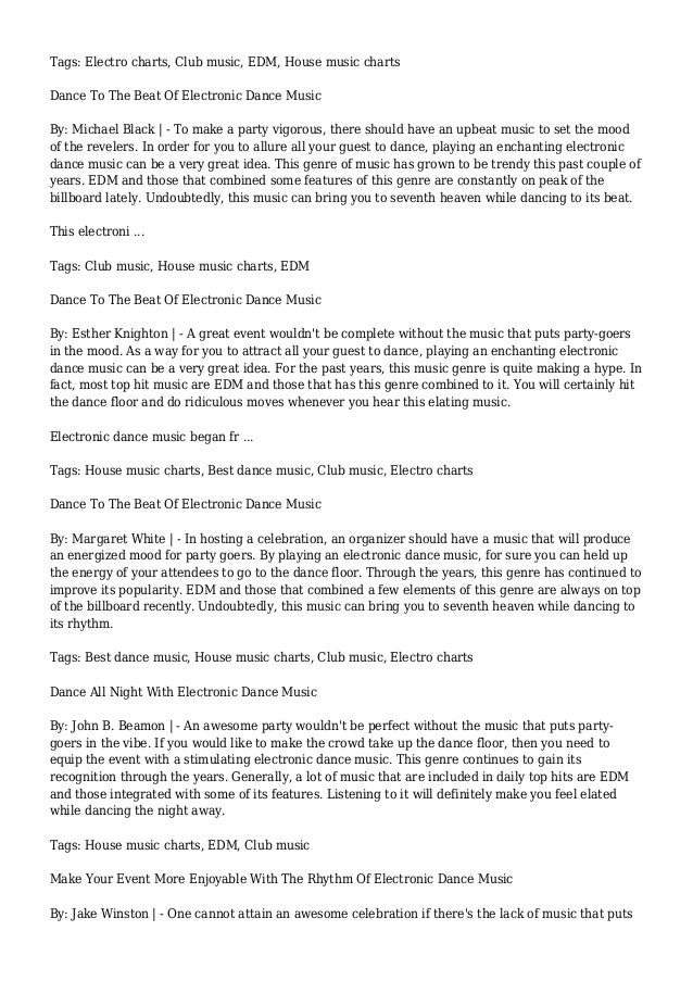 Electronic Music Articles Page 1 electronic music articles page 1