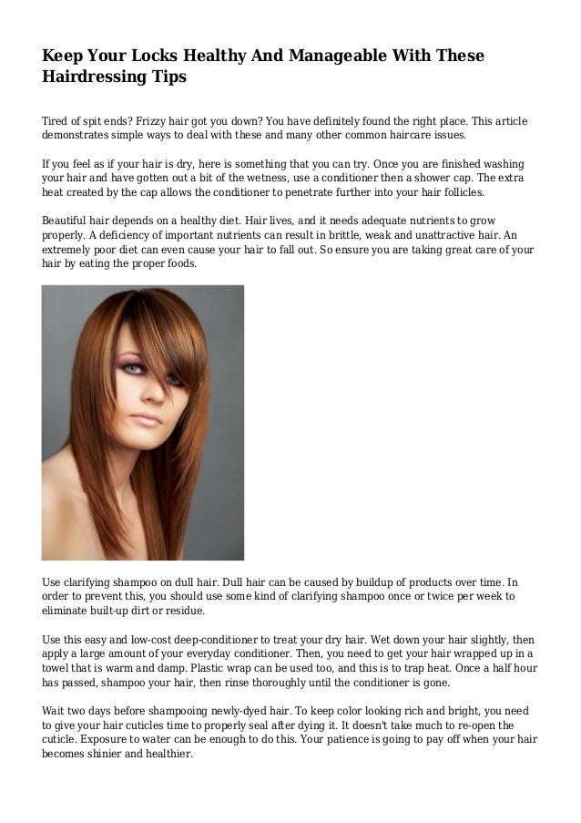 Keep Your Locks Healthy And Manageable With These