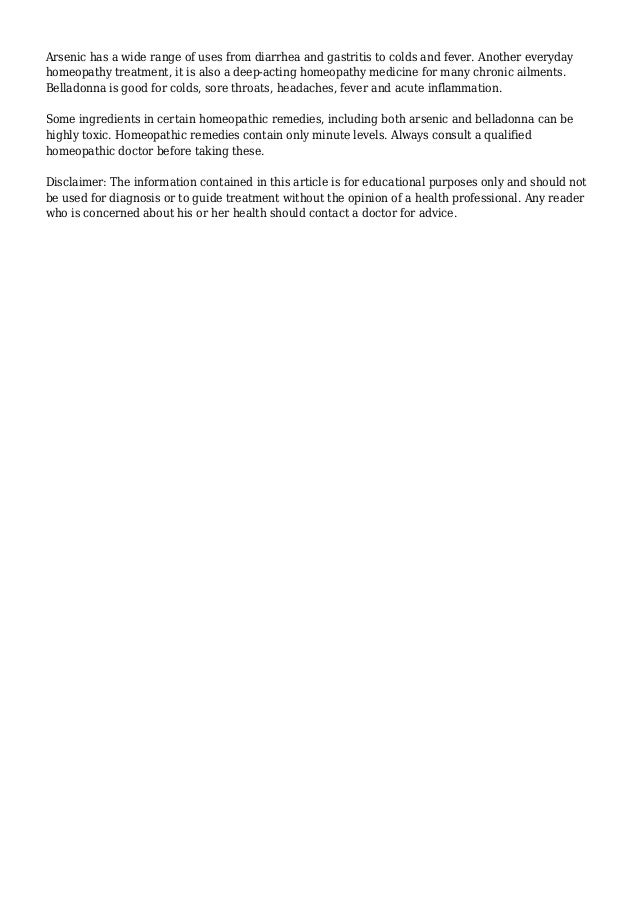 Homeopathic Medicines List