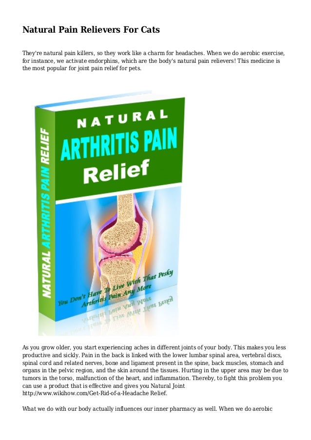 Natural Pain Relievers For Cats