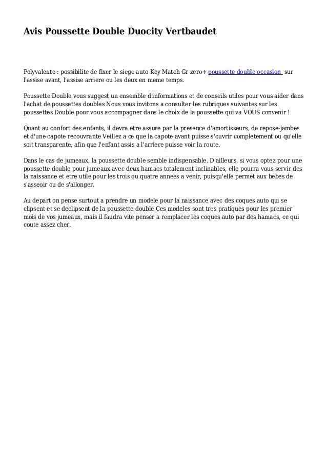 poussette vertbaudet avis