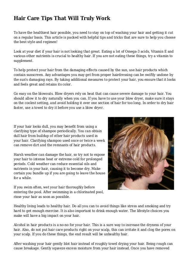 Hair Care Tips That Will Truly Work
