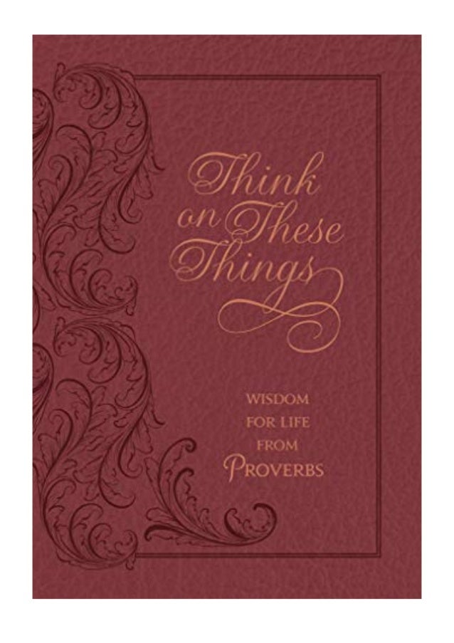 2019 Think On These Things Cordovan Pdf Wisdom For Life From P