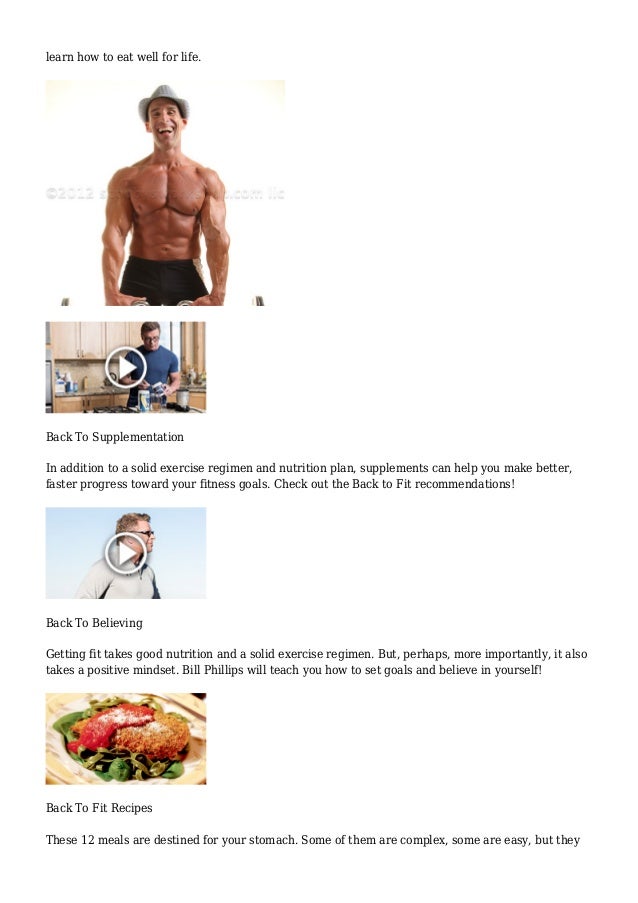 18 Simple Bill phillips back to fit workout plan pdf for Women