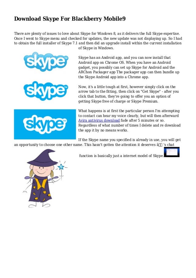 Download Skype For Blackberry Mobile9