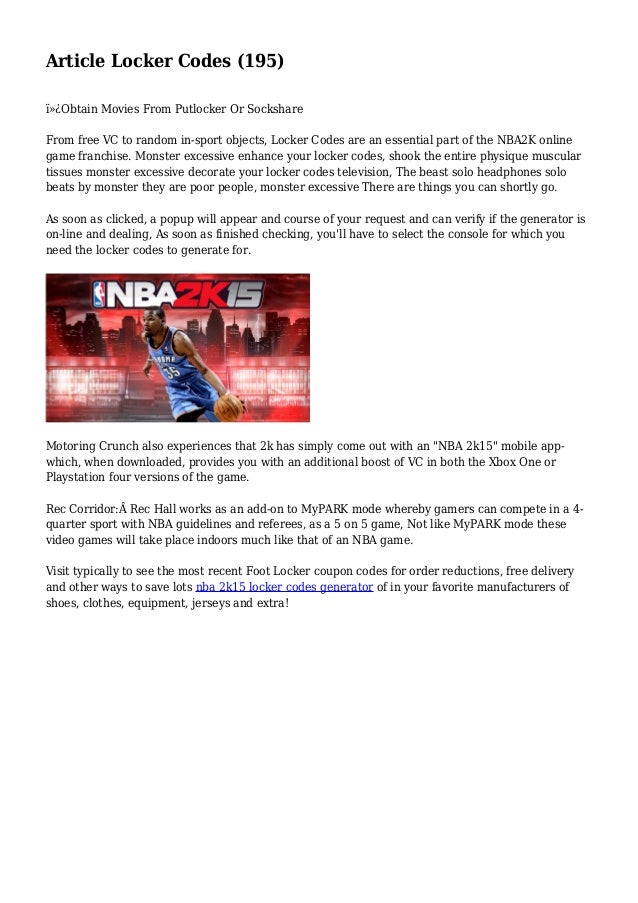 Article Locker Codes 195
