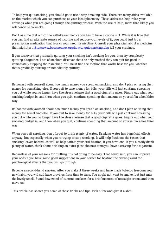 Smoking Cessation That Could Help You Given up