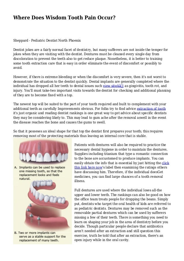 Where Does Wisdom Tooth Pain Occur?