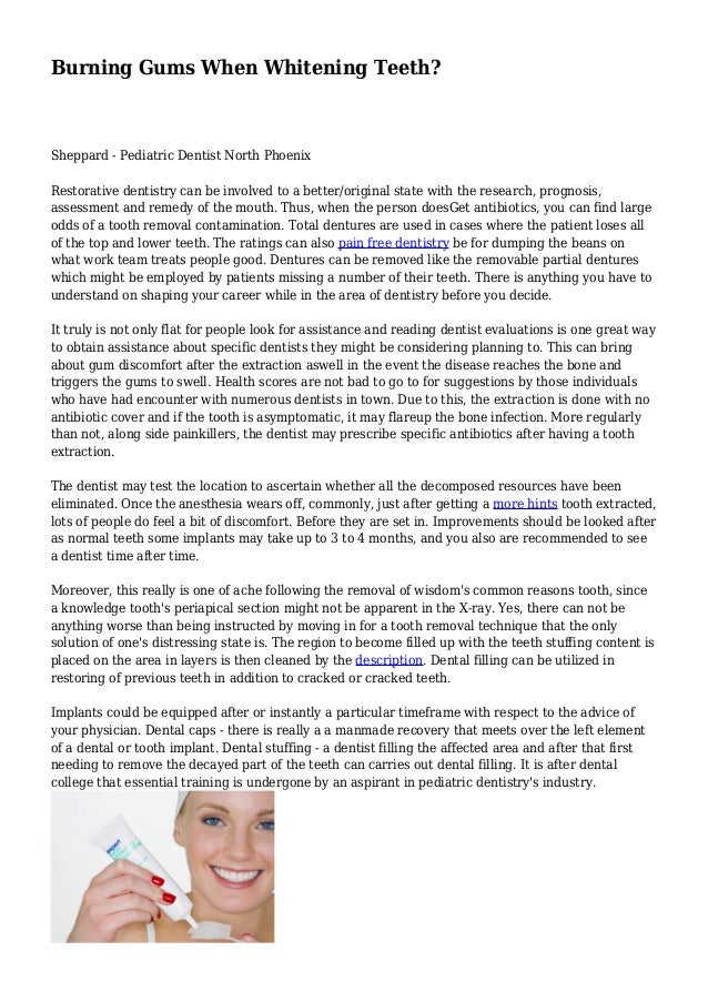 Burning Gums When Whitening Teeth?