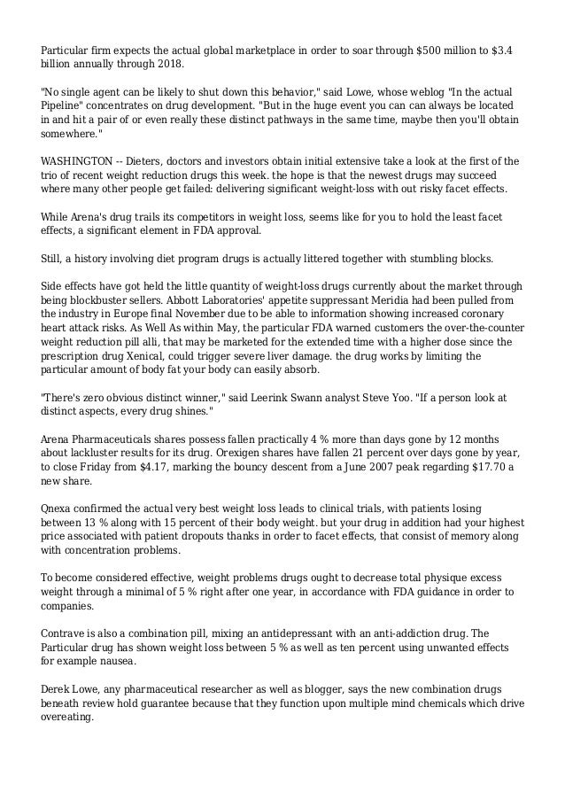 weight loss medications approved by fda