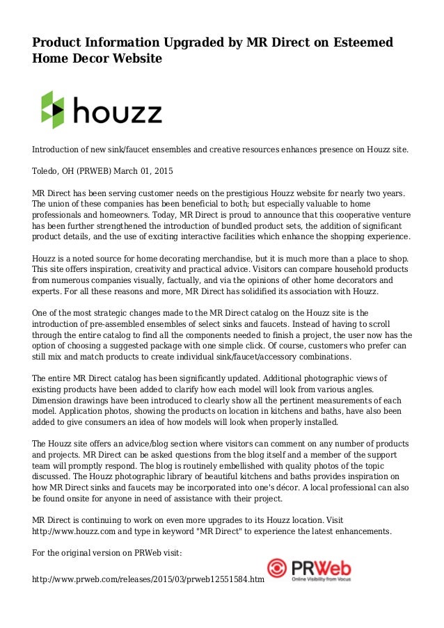 Product Information Upgraded By Mr Direct On Esteemed Home Decor Webs