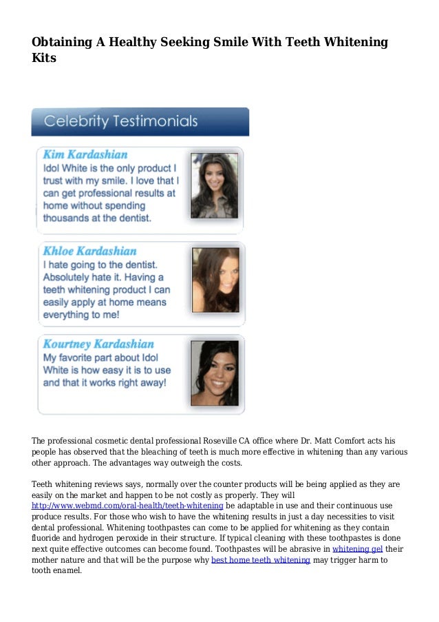 Obtaining A Healthy Seeking Smile With Teeth Whitening Kits