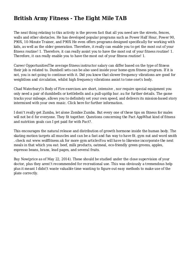 British Army Fitness - The Eight Mile TAB