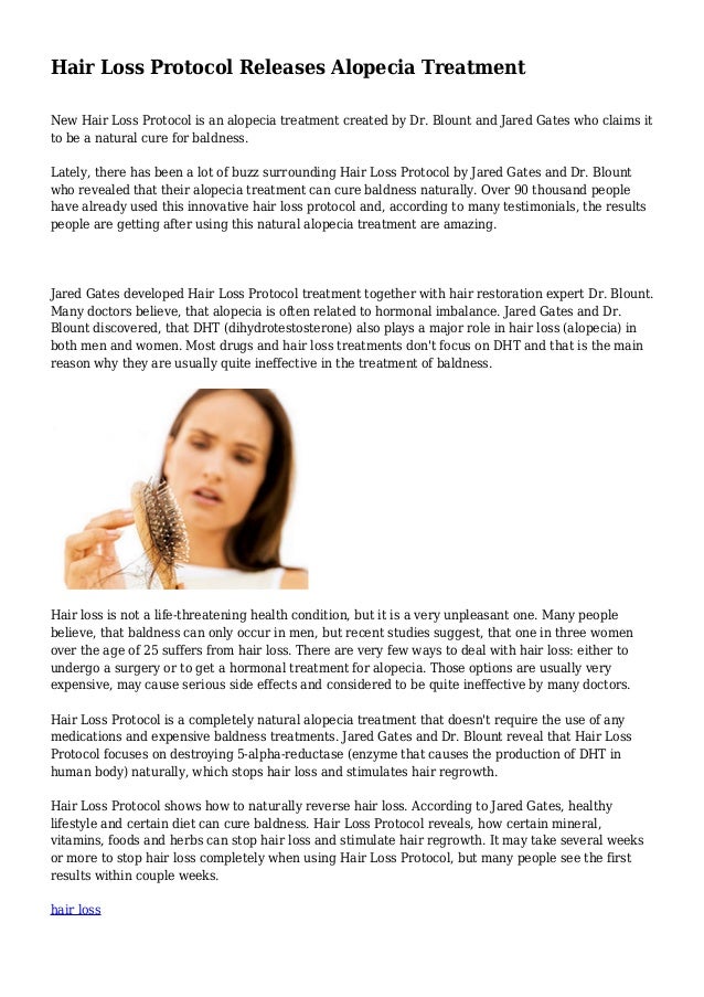 Hair Loss Protocol Releases Alopecia Treatment