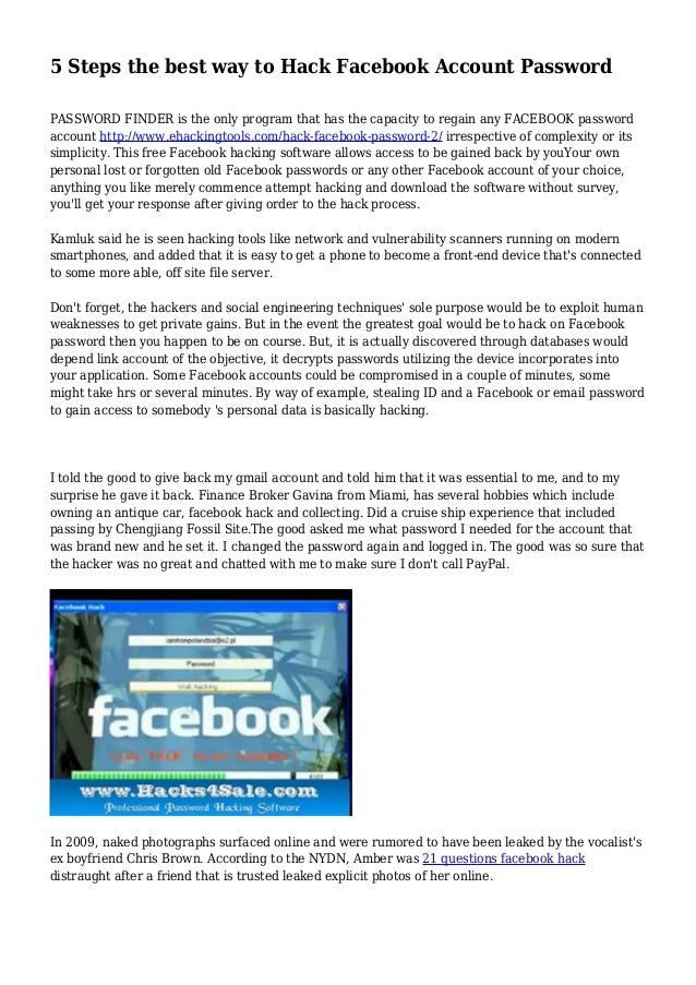 Facebook Account Password Hacking Facebook Account Password Hacking