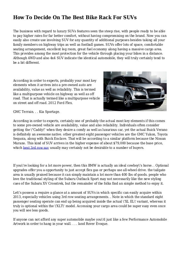 best bike rack for kia sportage