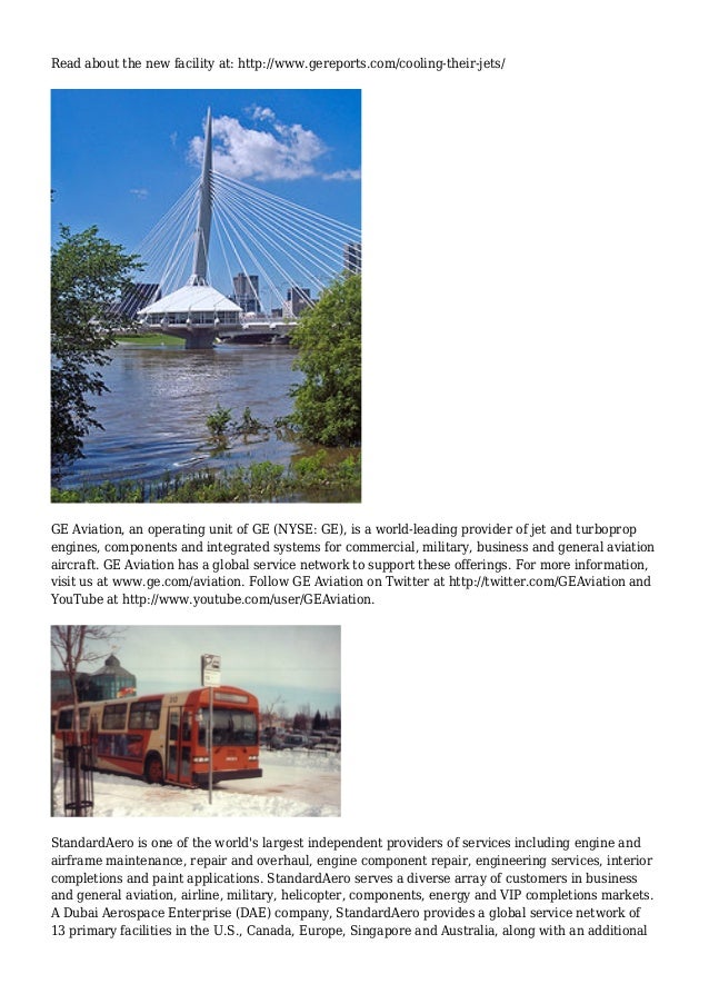 GE and StandardAero Announce Opening of New 50M Aircraft Engine