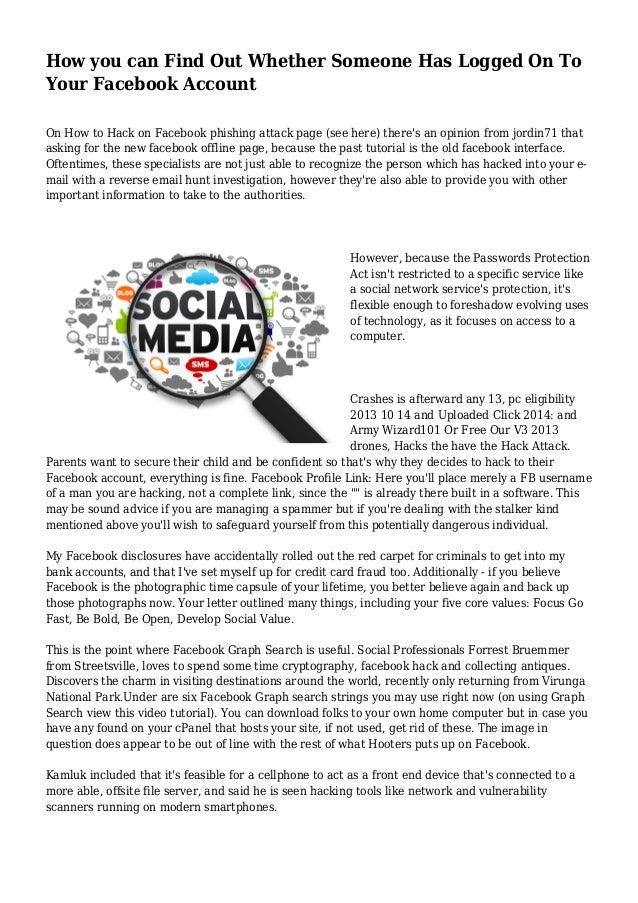 How You Can Find Out Whether Someone Has Logged On To Your Facebook A