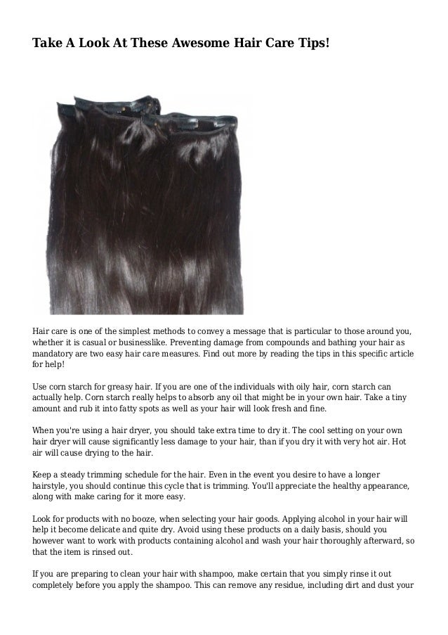 Take A Look At These Awesome Hair Care Tips