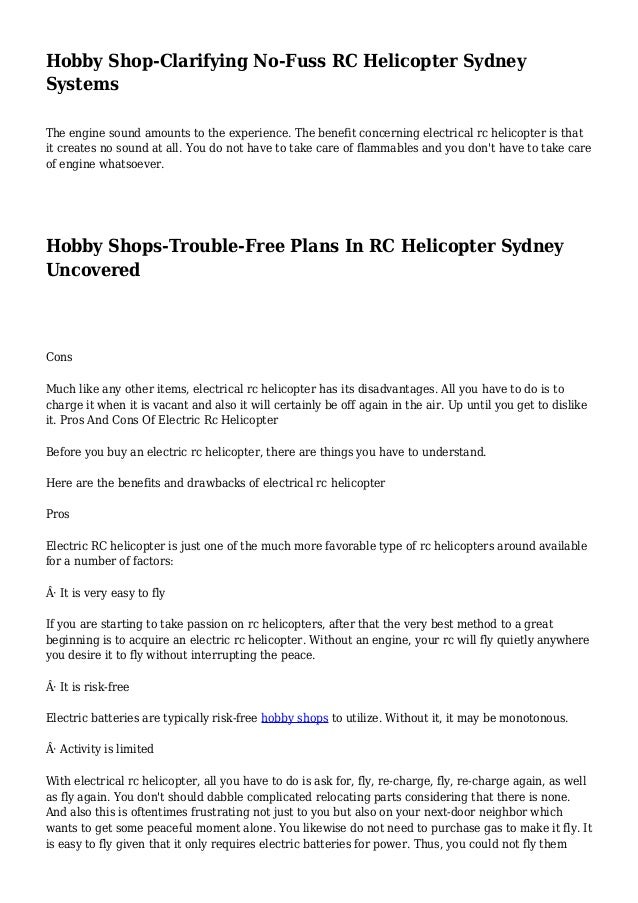 helicopter hobby shop