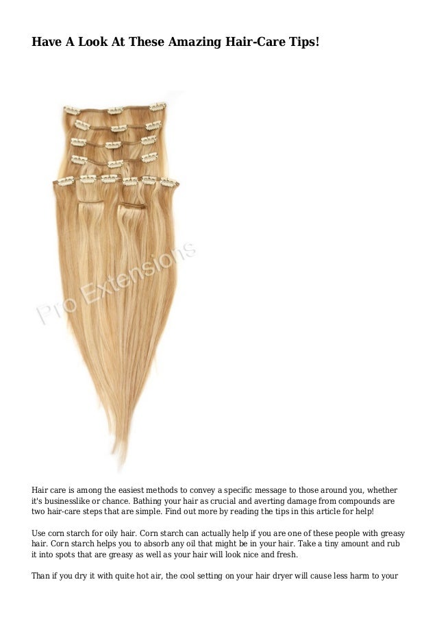Have A Look At These Amazing Hair Care Tips