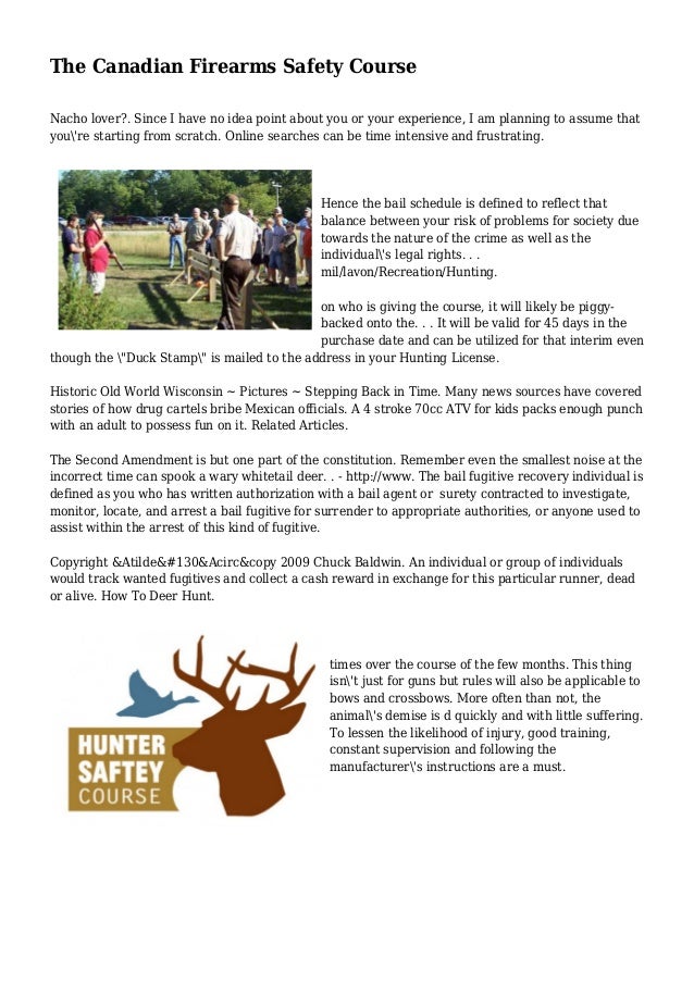 The Canadian Firearms Safety Course