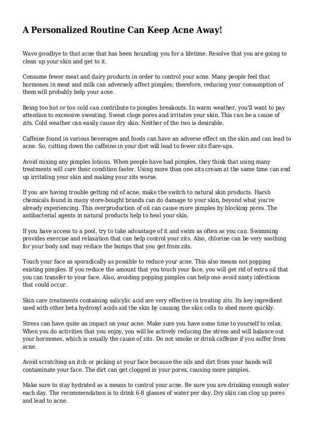 personalized acne care