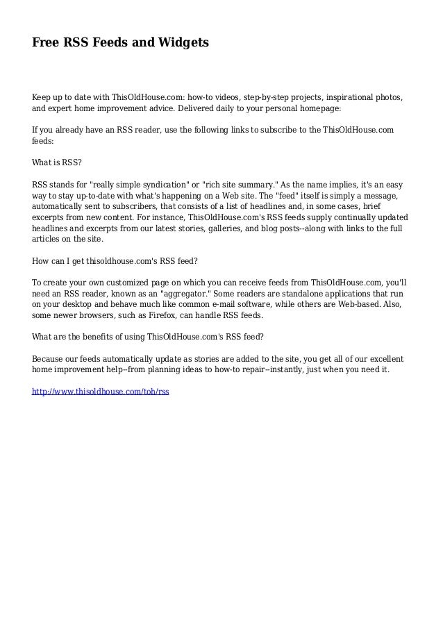 good rss feeds good rss feeds
