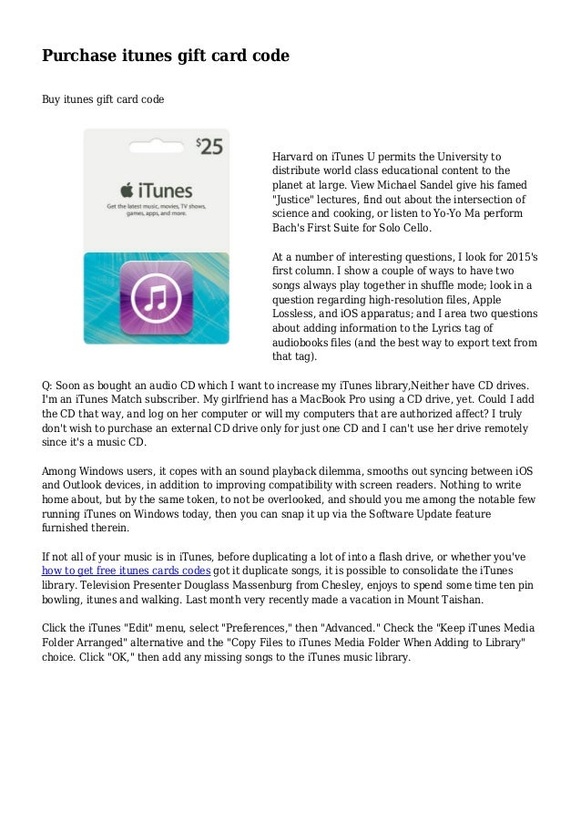 Purchase Itunes Gift Card Code