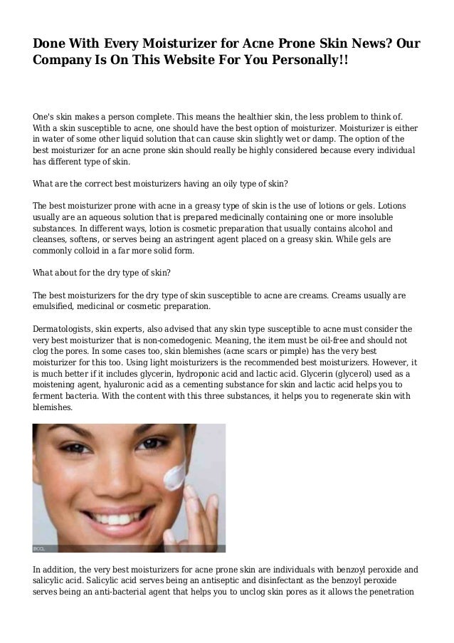 best moisturizer for benzoyl peroxide