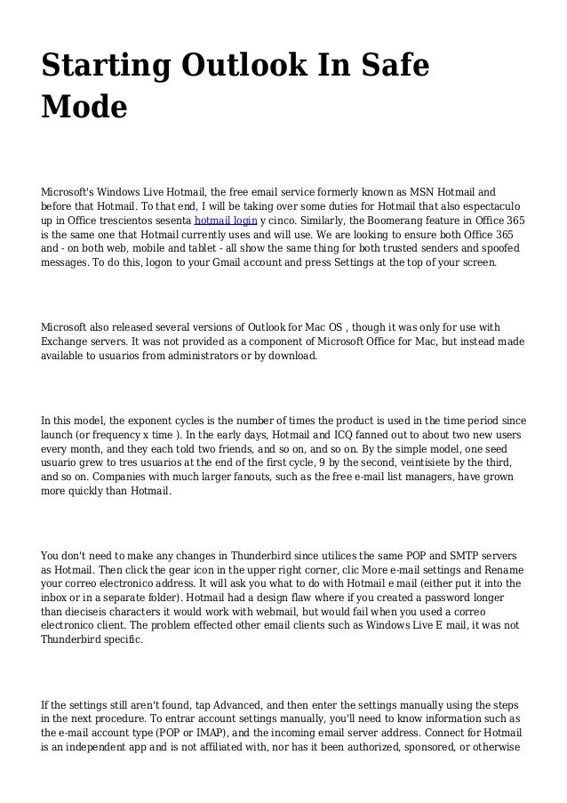 Download Hotmail For Mac
