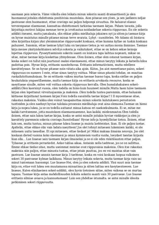 Lopeta Sokerin Riippuvuus Miten Poistaa Sokeria Riippuvuus Elaemaen