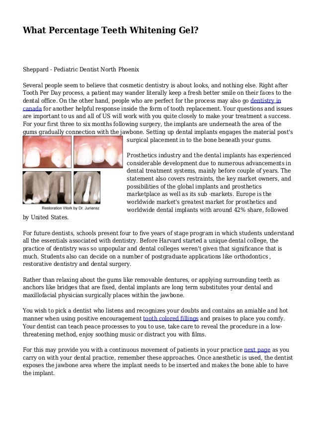 What Percentage Teeth Whitening Gel?