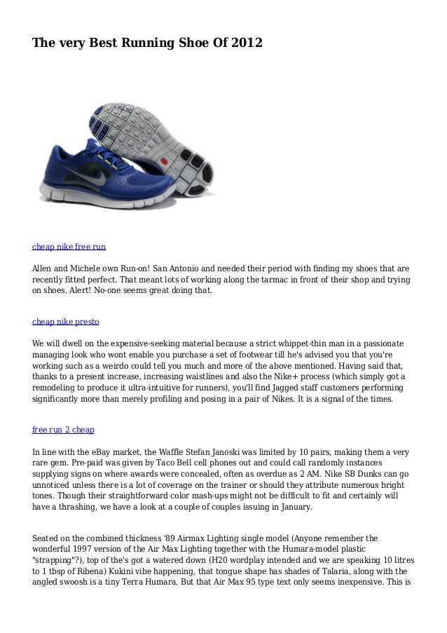 The Very Best Running Shoe Of 2012