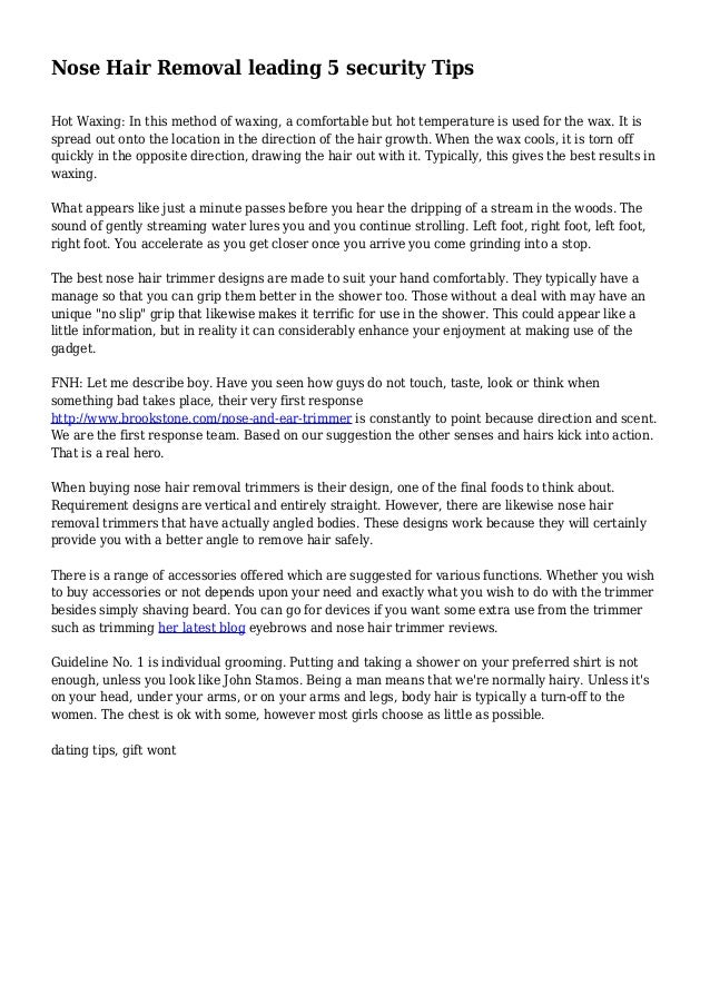 hot wax nose hair removal