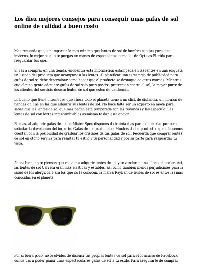 comprar gafas de sol online