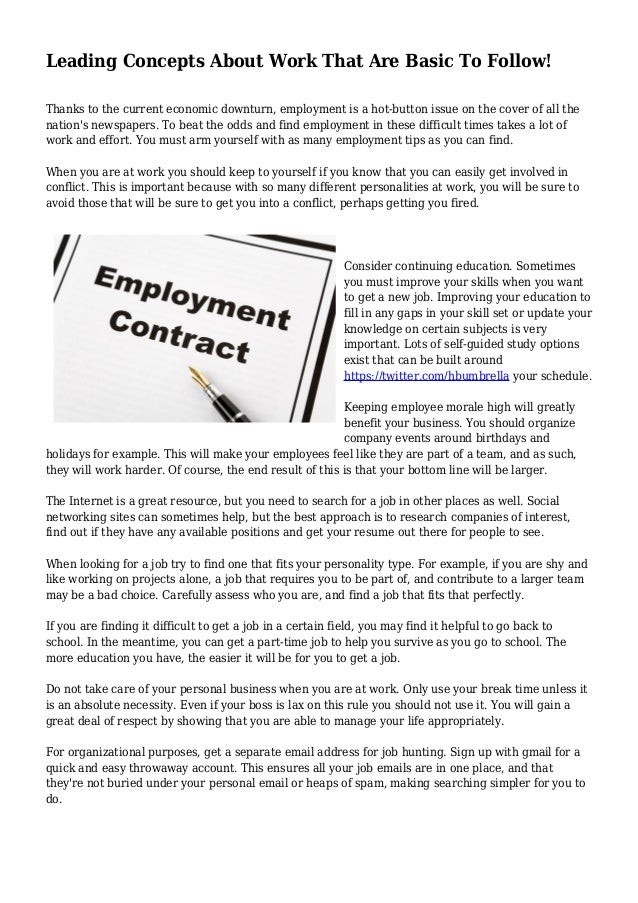 Leading Concepts About Work That Are Basic To Follow Leading Concepts About Work That Are Basic To Follow