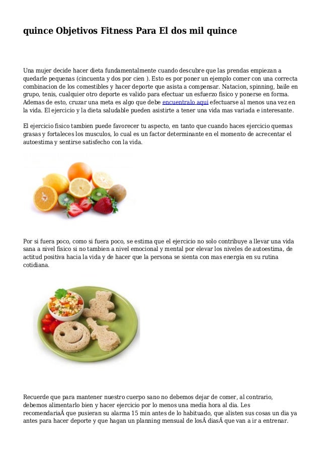 quince Objetivos Fitness Para El dos mil quince