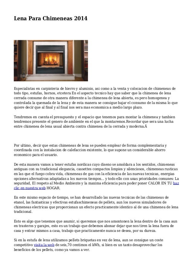 Lena Para Chimeneas 2014