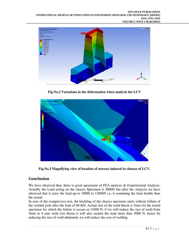 FEA Based Validation of Weld Joint Used In Chassis of Light Commercial ...