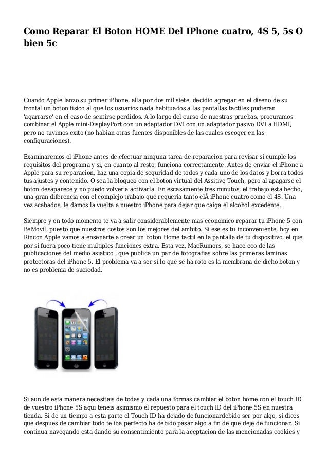 Como Reparar El Boton HOME Del IPhone cuatro, 4S 5, 5s O bien 5c