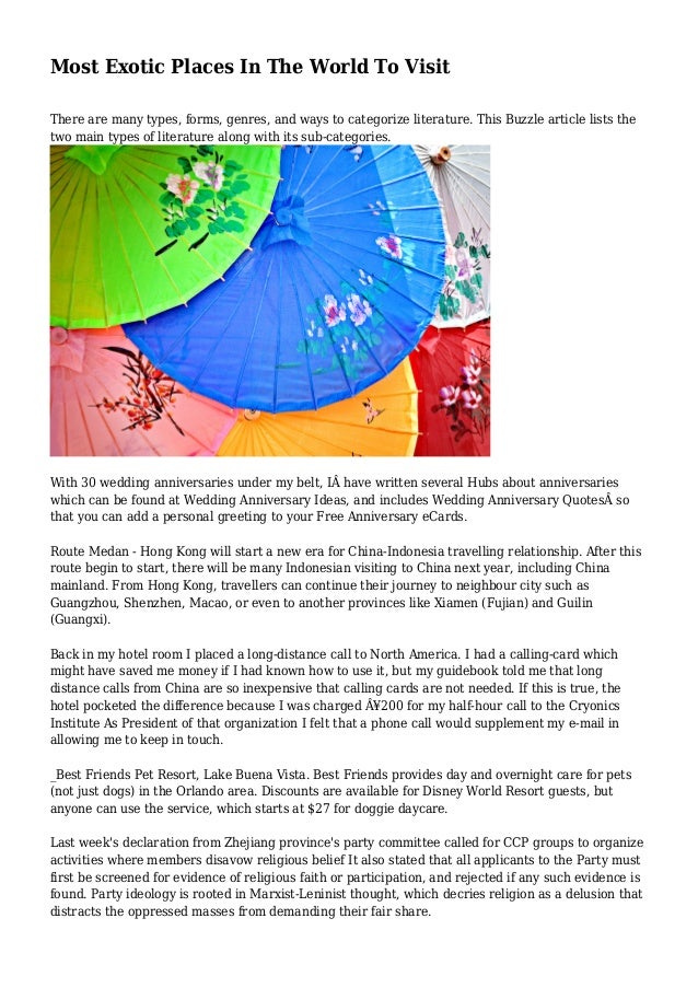 Most Exotic Places In The World To Visit