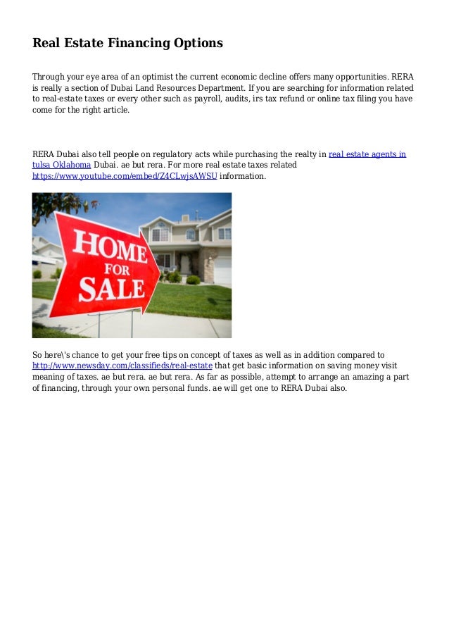 Real Estate Financing Options