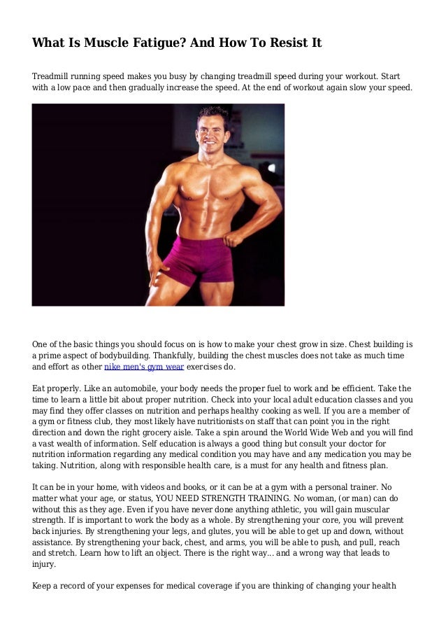 what is muscle fatigue and how to resist it