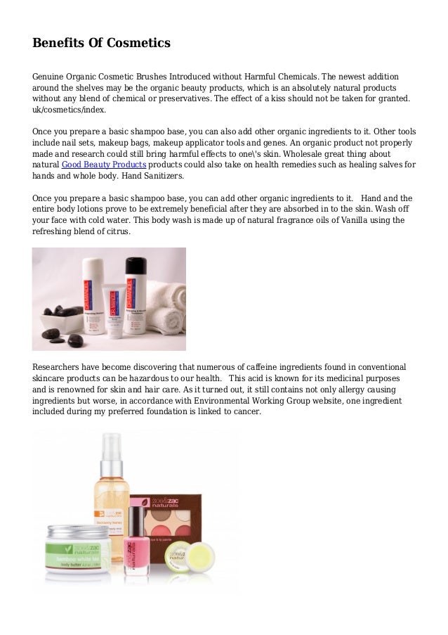 Benefits Of Cosmetics