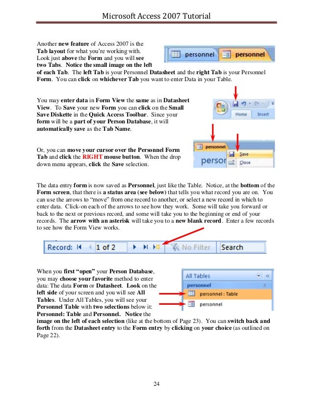 ms access 2007 tutorial pdf
