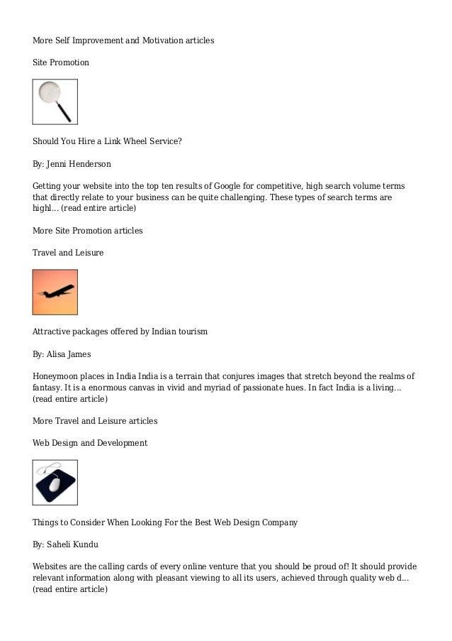 Free Articles for Reprint. Free Articles for your web site and newsle…